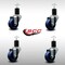 Service Caster 3'' SS Solid Poly Wheel Swivel 1-3/4'' Expanding Stem Caster Set, 4PK SCC-SSEX20S314-SPUS-134-4 - alternate 2